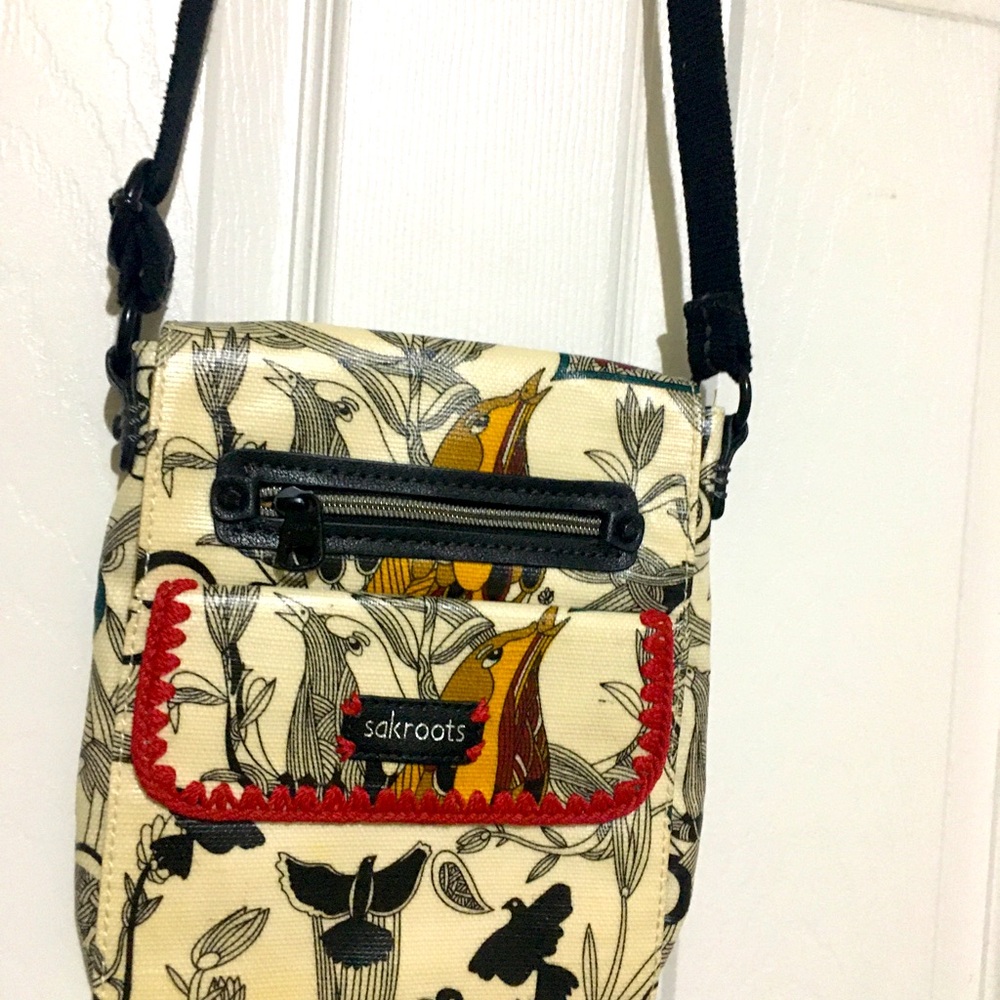 Sak Roots Artist Circle Print: "Peace and Nature" Crossbody Messenger Bag